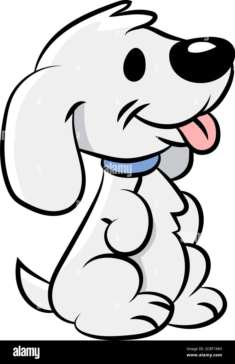 Lindo dibujo de vector de perro de dibujos animados para niños Imagen  Vector de stock - Alamy