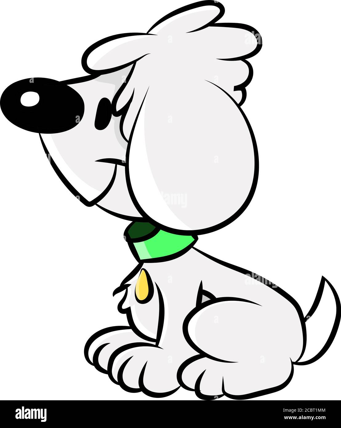 Lindo dibujo de vector de perro de dibujos animados para niños Imagen  Vector de stock - Alamy