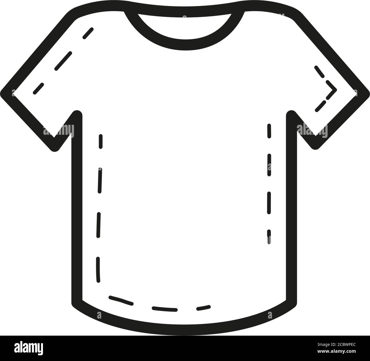 Icono de contorno de camiseta aislado sobre fondo blanco Imagen Vector de  stock - Alamy