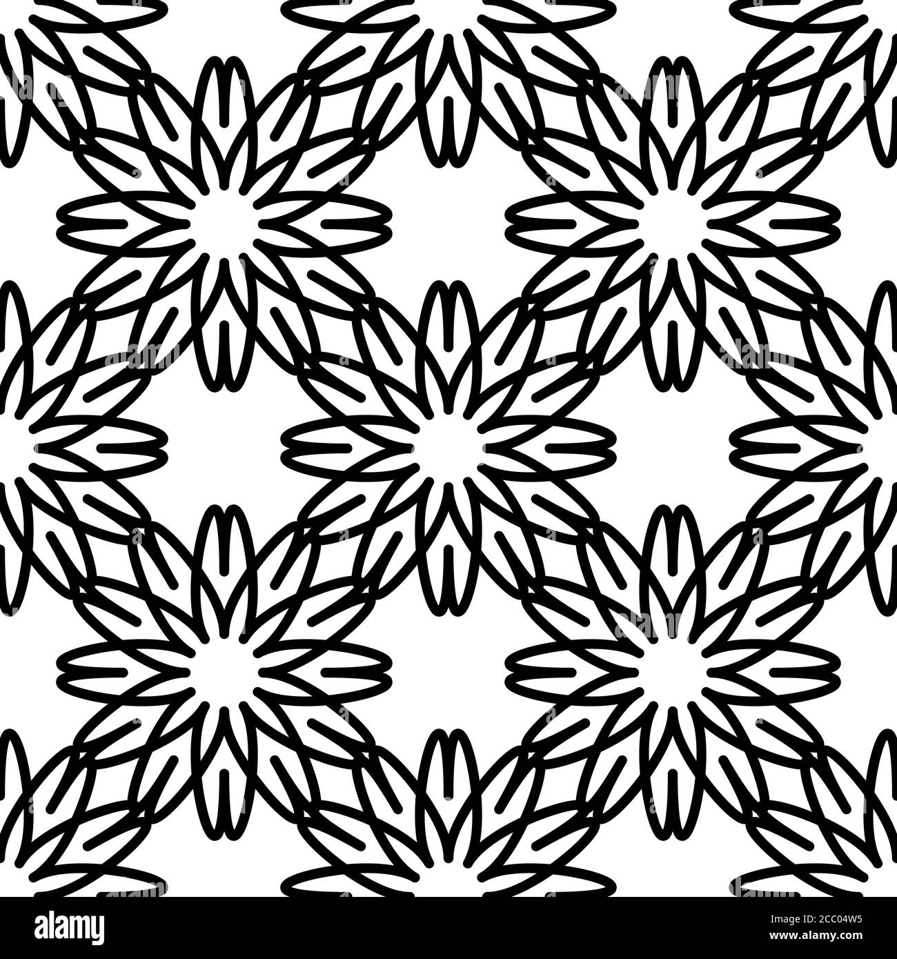 Patrones decorativos de flores circulares Ilustración del Vector