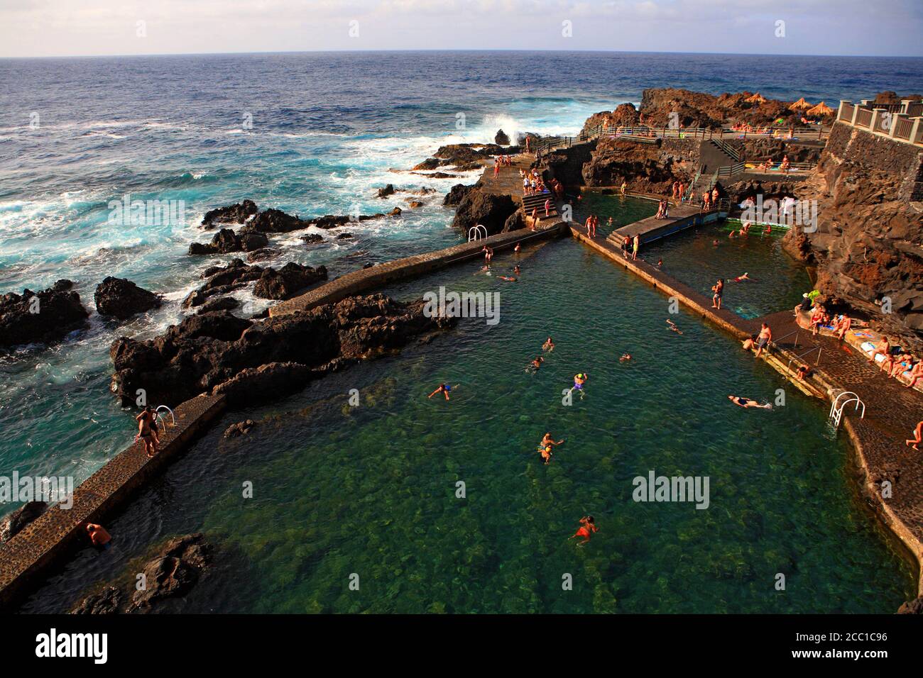 España, Islas Canarias, La Palma, piscina de agua de mar Foto de stock