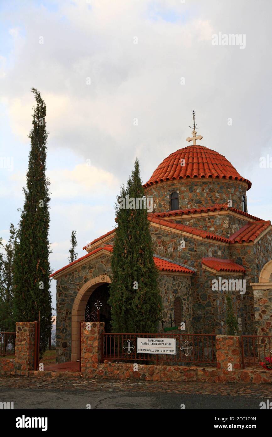 Chipre, Larnaca, la capilla del monasterio de Stavrovouni aseado Foto de stock