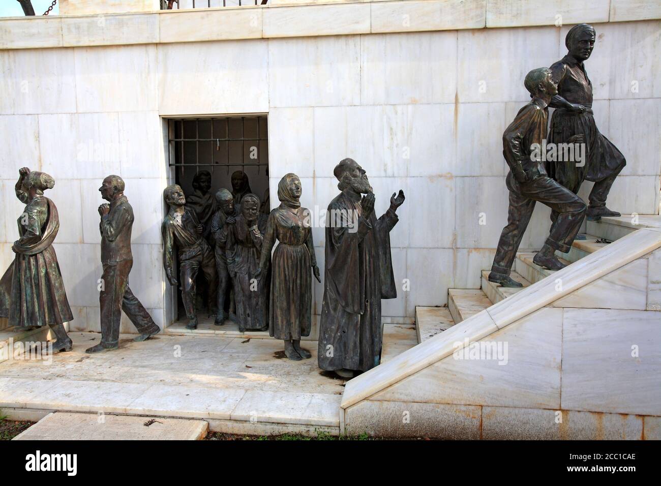 Chipre, en Nicosia, el monumento de la libertad Foto de stock