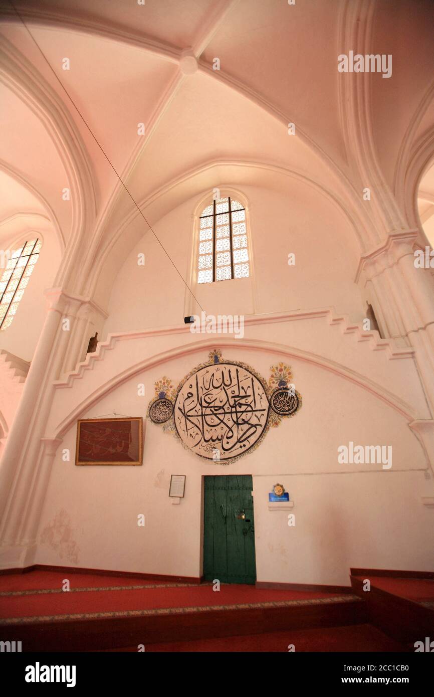 Chipre, en Nicosia, en el interior de la mezquita de Selim Foto de stock