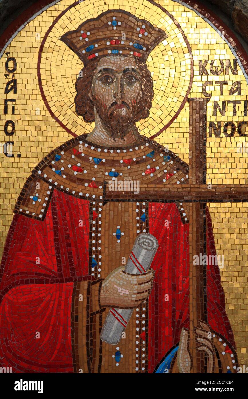 Chipre, Larnaca, monasterio de Stavrogouni, mosaicos Foto de stock
