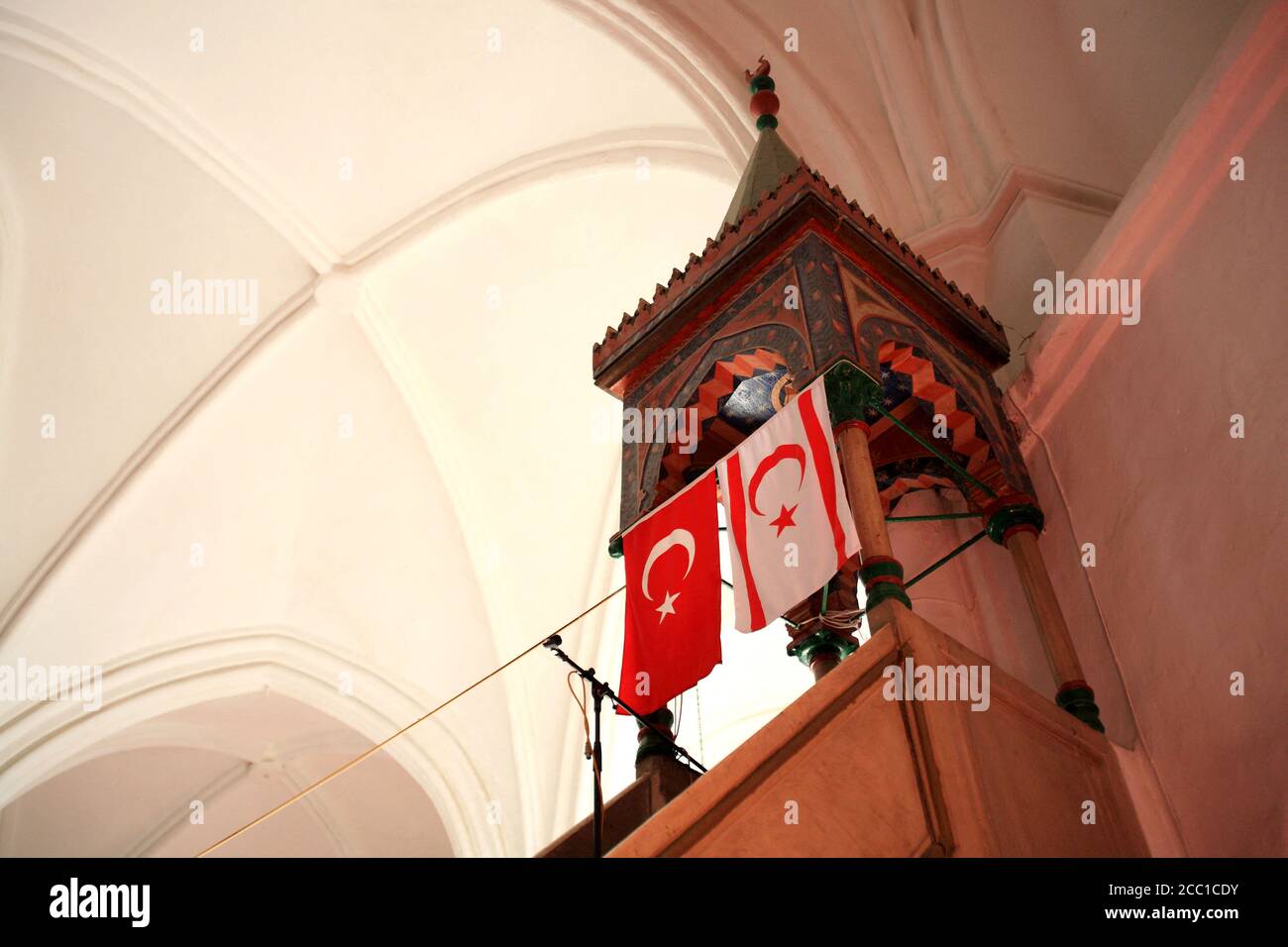 Chipre, en Nicosia, en el interior de la mezquita de Selim Foto de stock