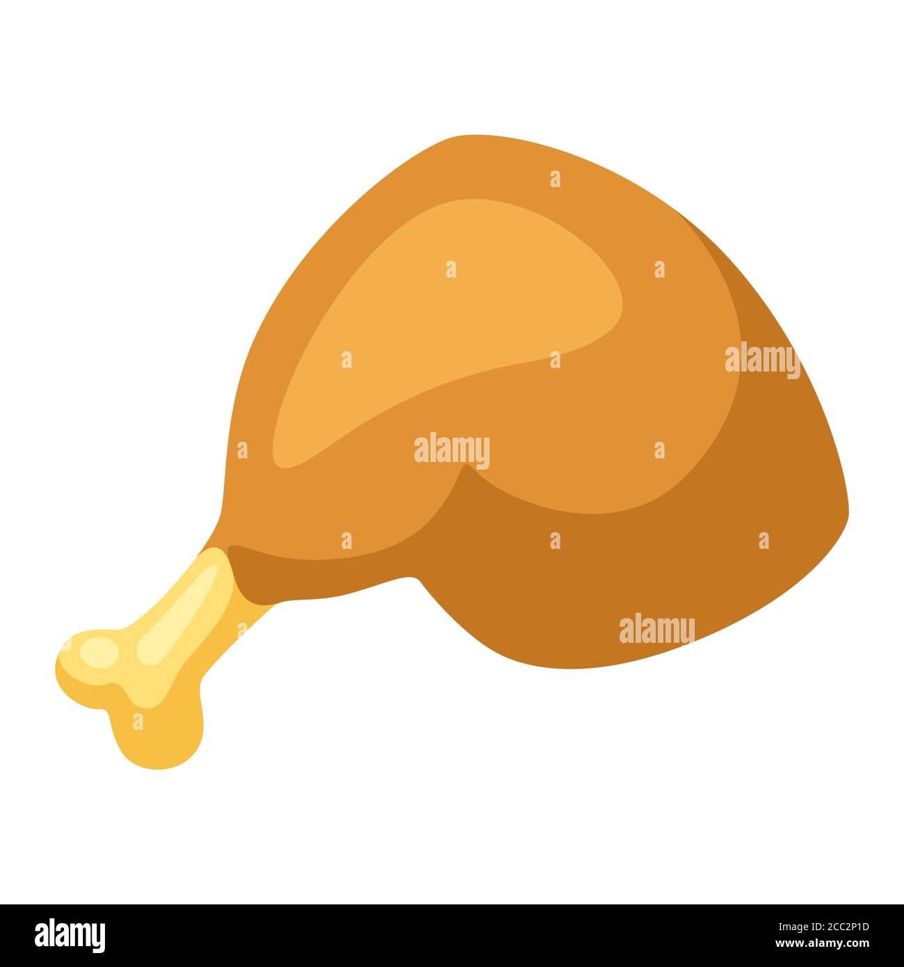 Ilustración de la pierna de pollo estilizada Imagen Vector de stock - Alamy