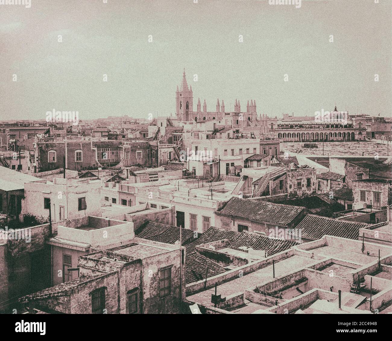 La Habana Vieja. Panorama de la Habana. Cuba. 1904 Foto de stock