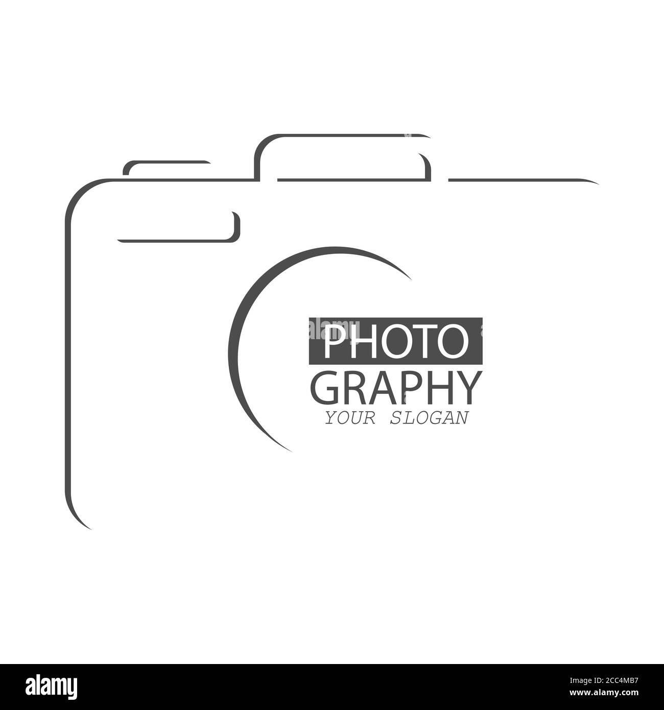 Plantilla con silueta de cámara, para un fotógrafo, estudio fotográfico