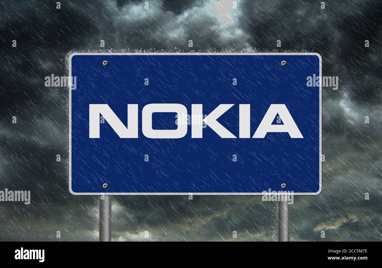 Logotipo de la empresa Nokia Foto de stock