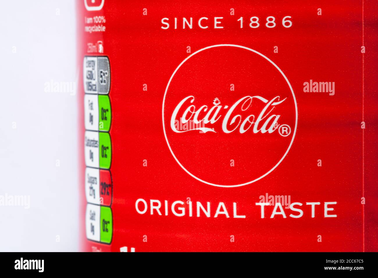 Coca Cola desde 1886 sabor original etiqueta en botella De Coca Cola