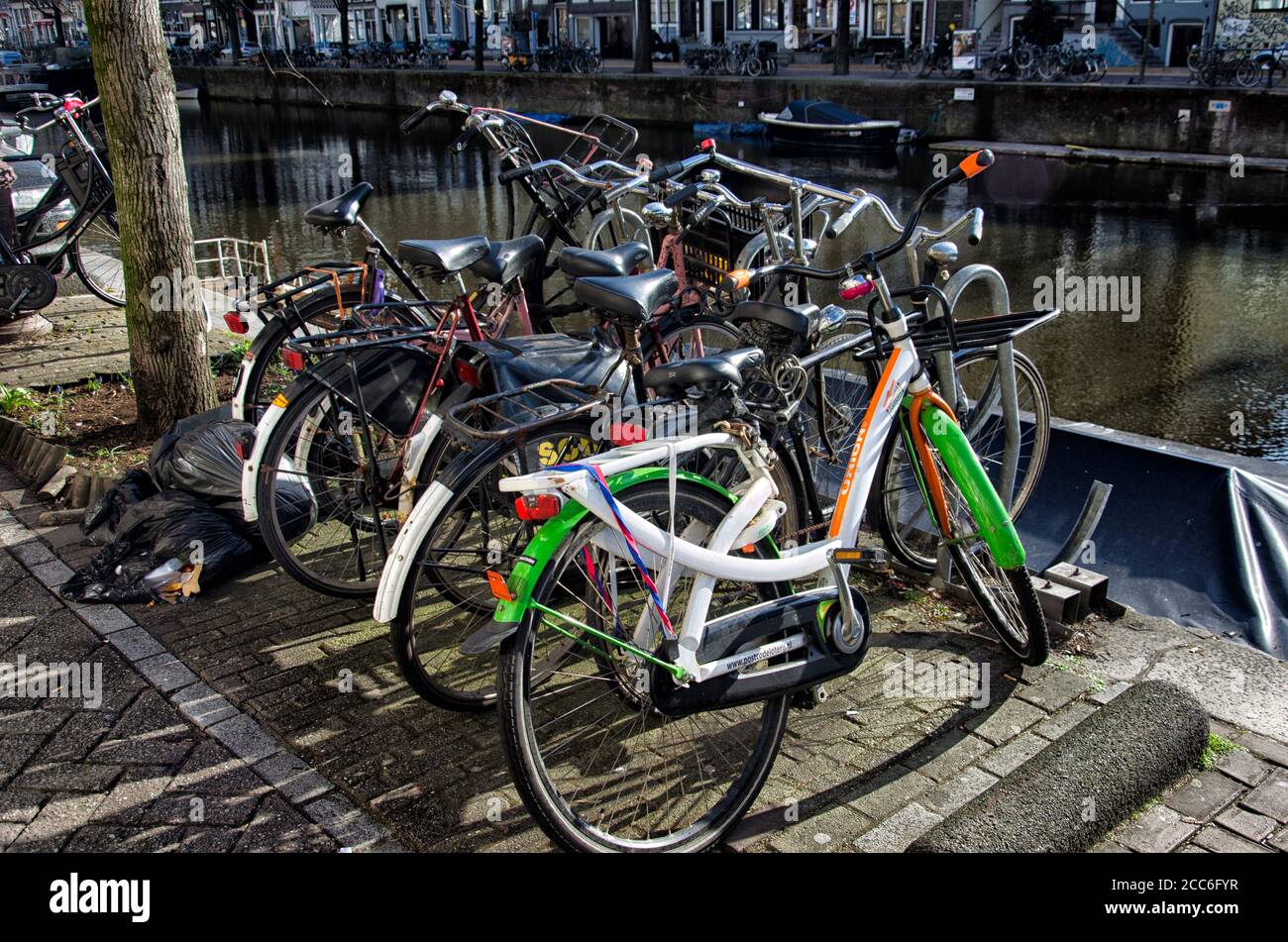 Ámsterdam en bicicleta Foto de stock