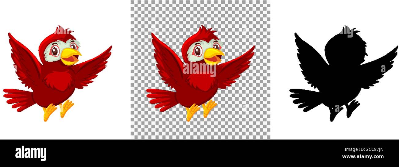 Lindo pájaro rojo dibujo de personaje de dibujos animados Imagen Vector de stock - Alamy Lindo pájaro rojo dibujo de personaje de dibujos animados Imagen Vector de stock - Alamy