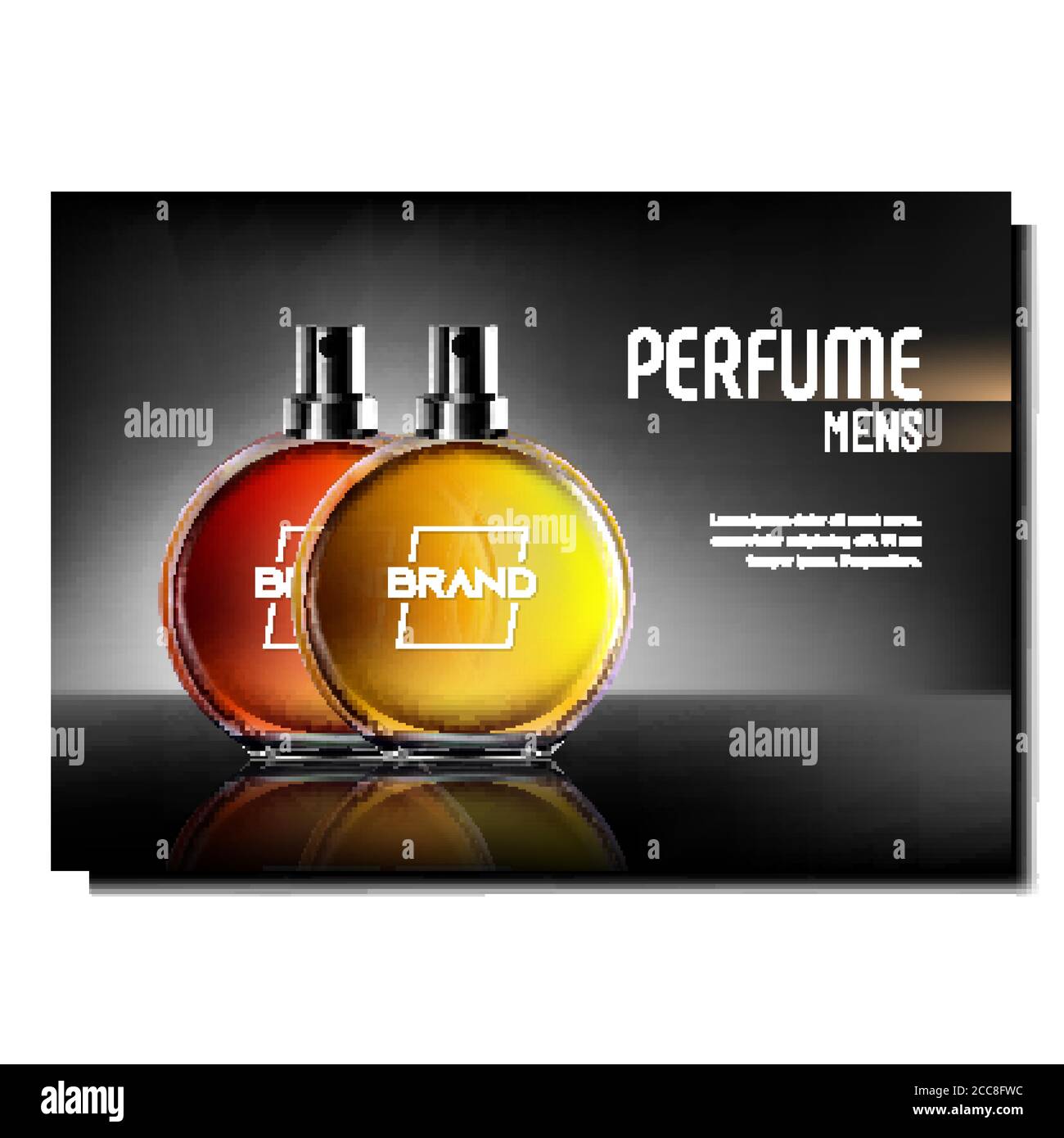 Perfume para hombres Publicidad creativa Poster Vector Imagen Vector de  stock - Alamy