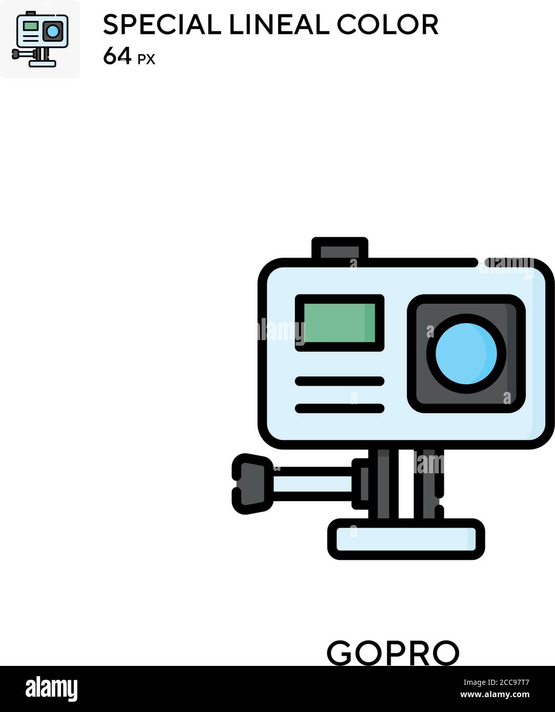 GoPro icono de vector de color lineal especial. Plantilla de diseño de  símbolos de ilustración para elemento de interfaz de usuario móvil web  Imagen Vector de stock - Alamy