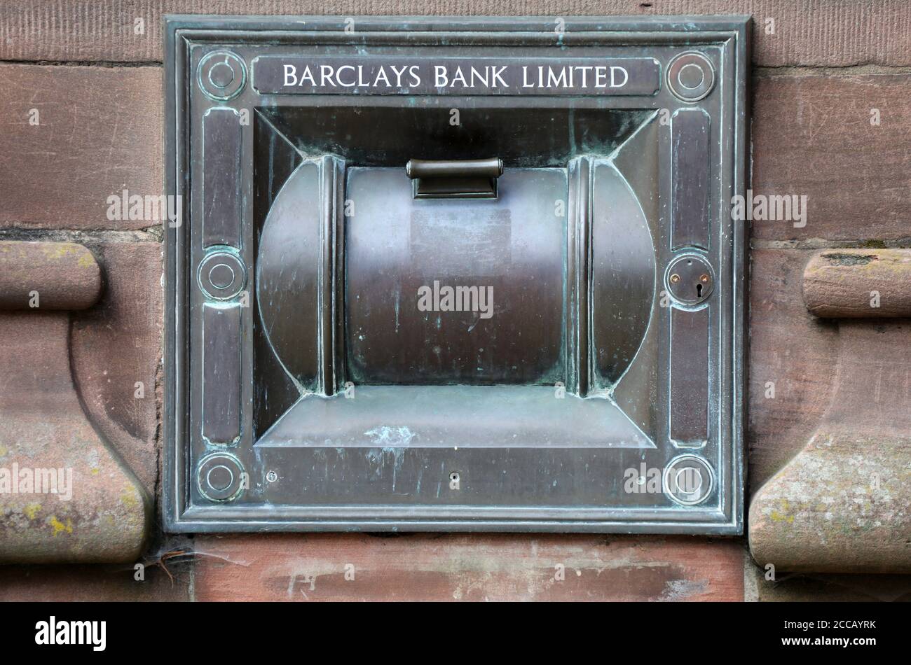 Barclays Bank Night Safe en Chester Foto de stock