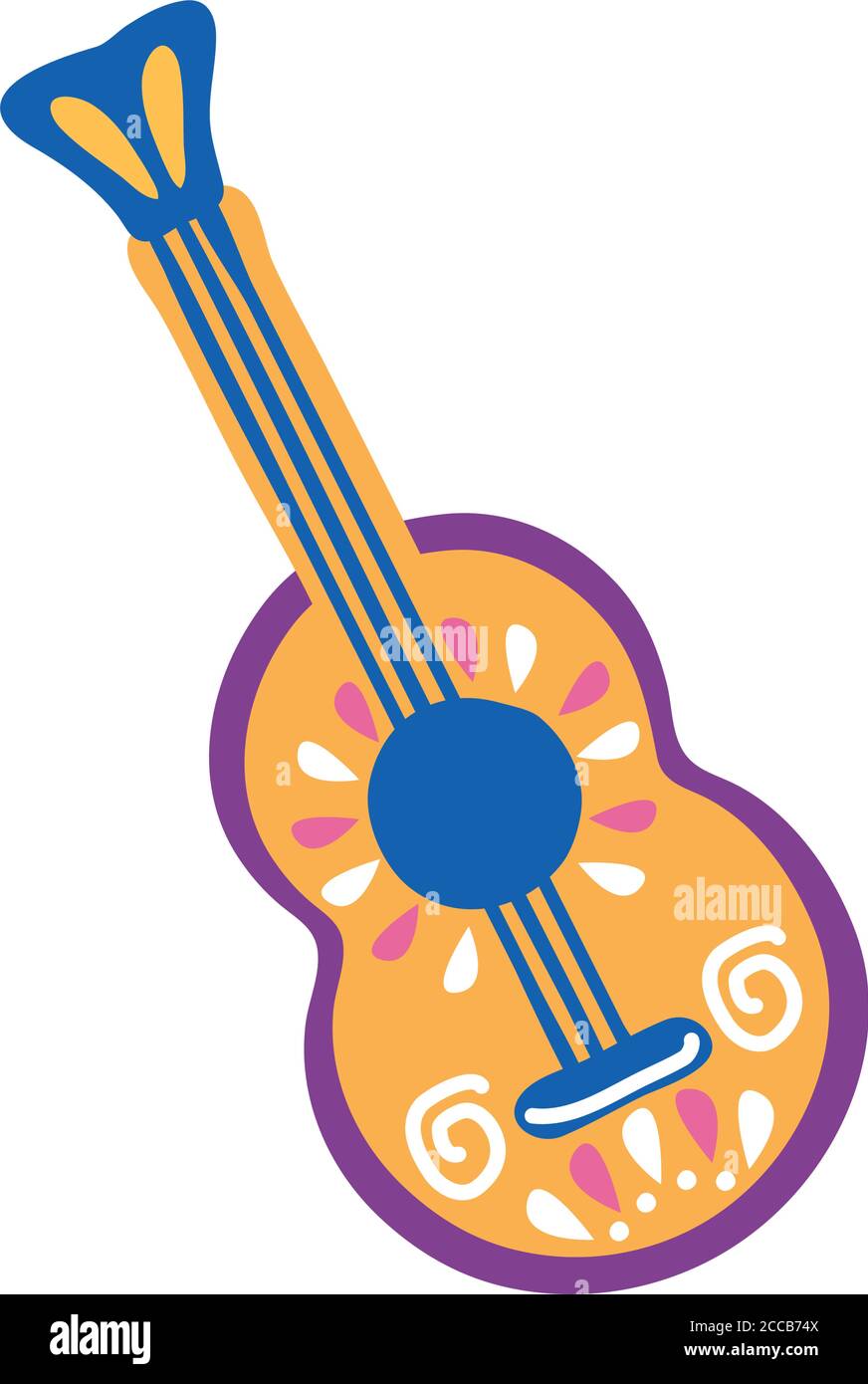 Acusador Fobia resultado instrumento de guitarra tradicional mexicana estilo plano icono vector  ilustración diseño Imagen Vector de stock - Alamy