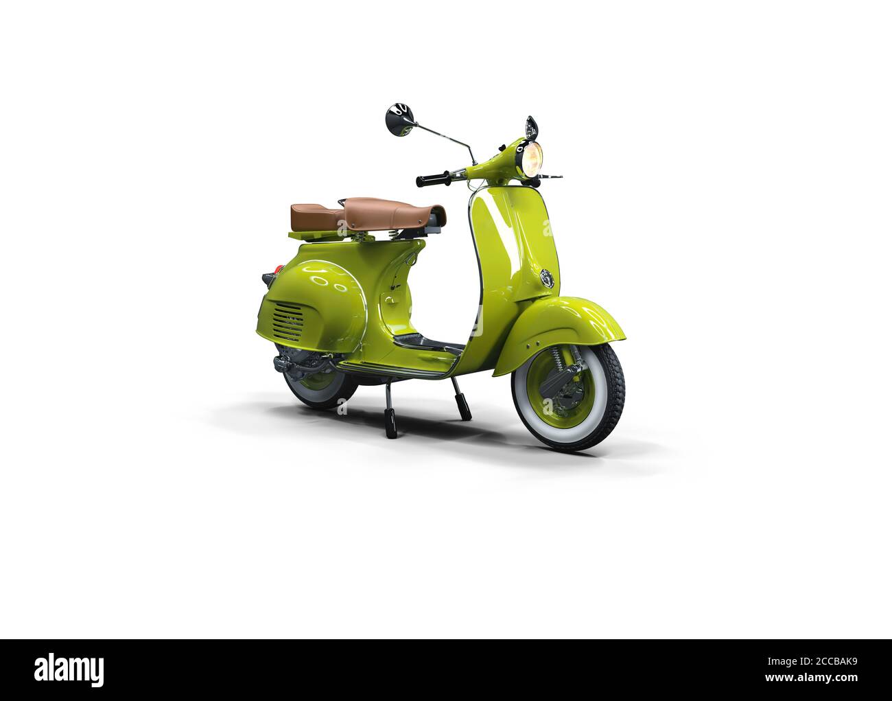 scooter vintage aislado - renderizado en 3d Foto de stock