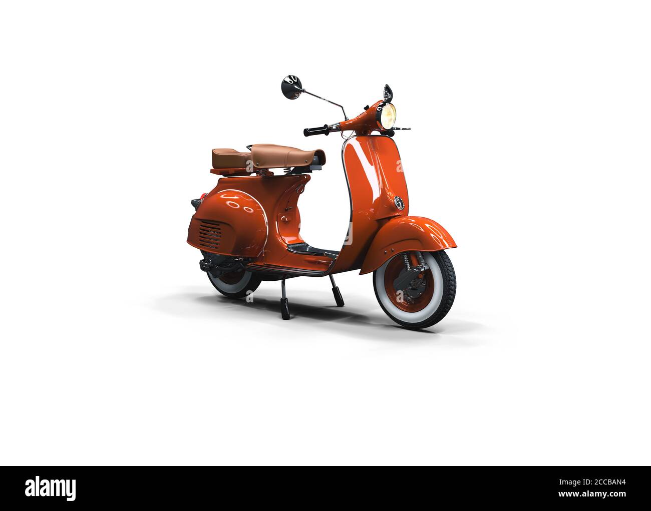 scooter vintage aislado - renderizado en 3d Foto de stock