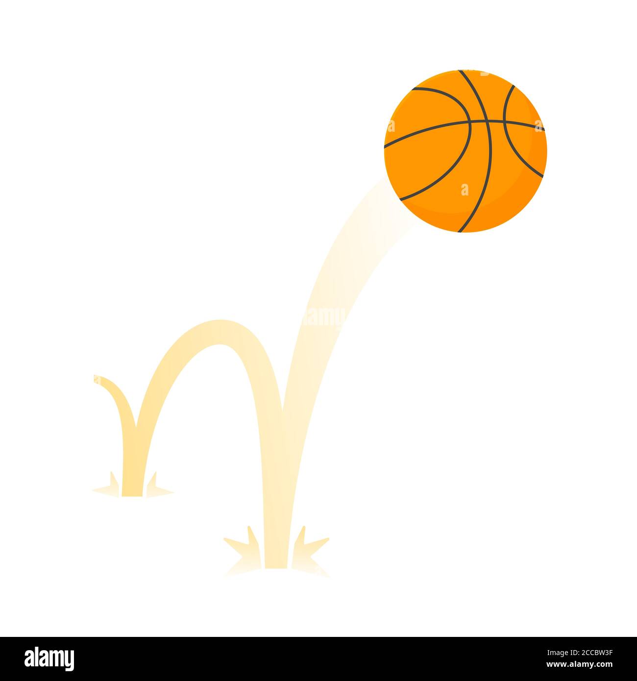 Bouncing baloncesto juego pelota plano diseño vector ilustración Imagen