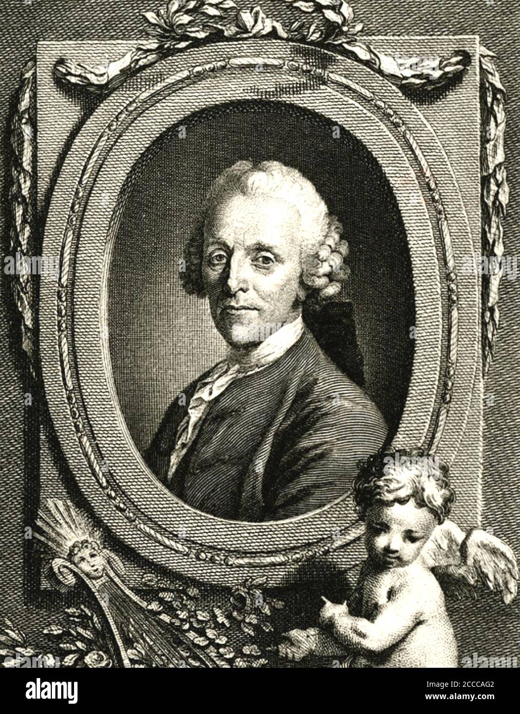 CHRISTIAN GELLERT (1715-1769) poeta alemán Foto de stock