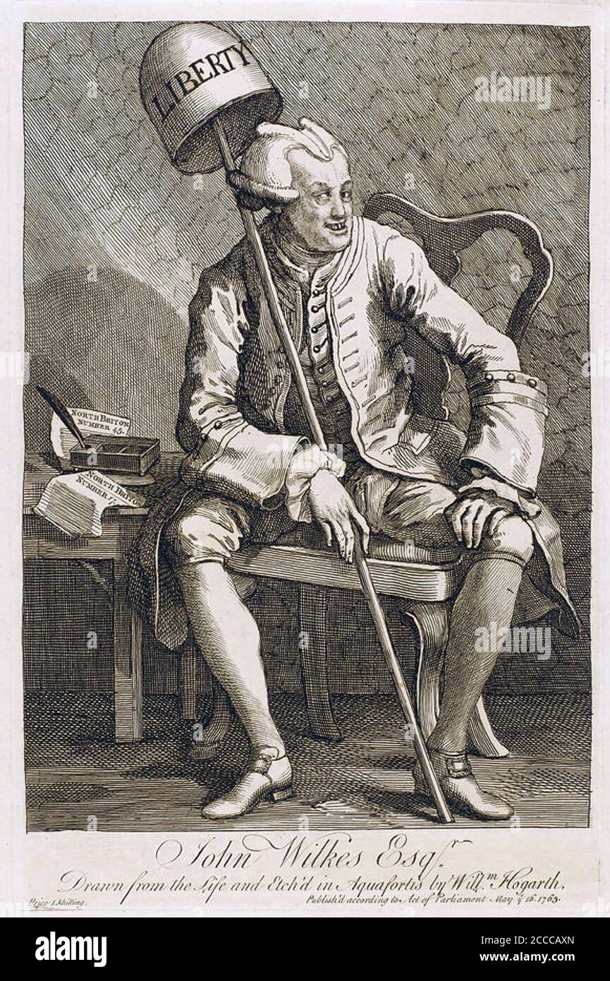 JOHN WILKES (1725-1797) periodista y político radical inglés Foto de stock