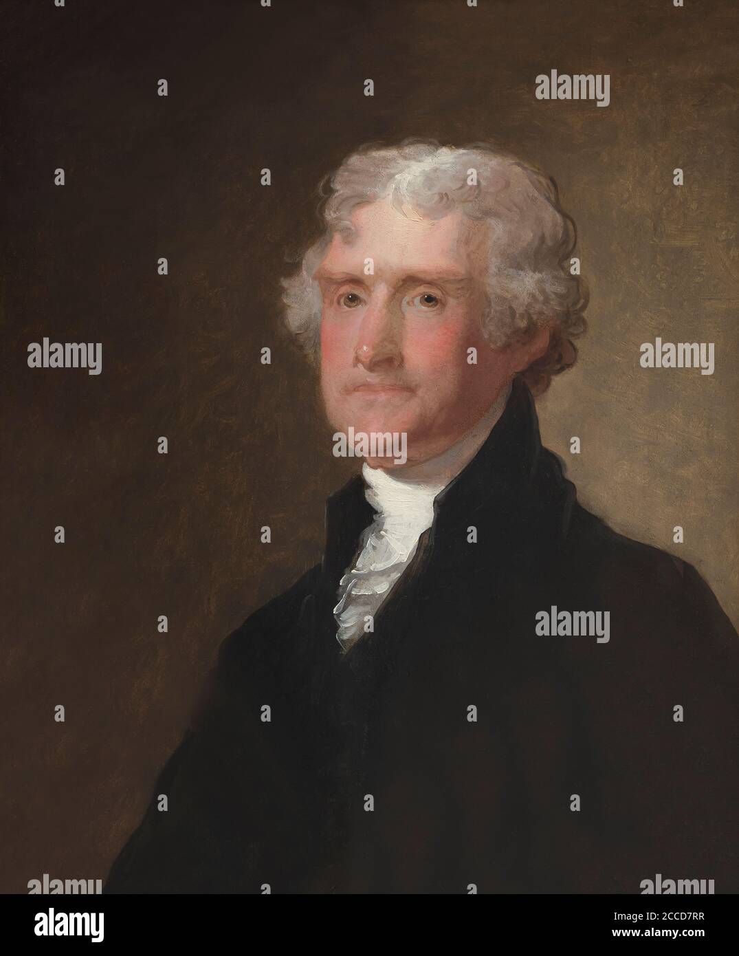 Thomas Jefferson, Gilbert Stuart, circa 1821, Galería Nacional de Arte, Washington DC, Estados Unidos, América del Norte Foto de stock