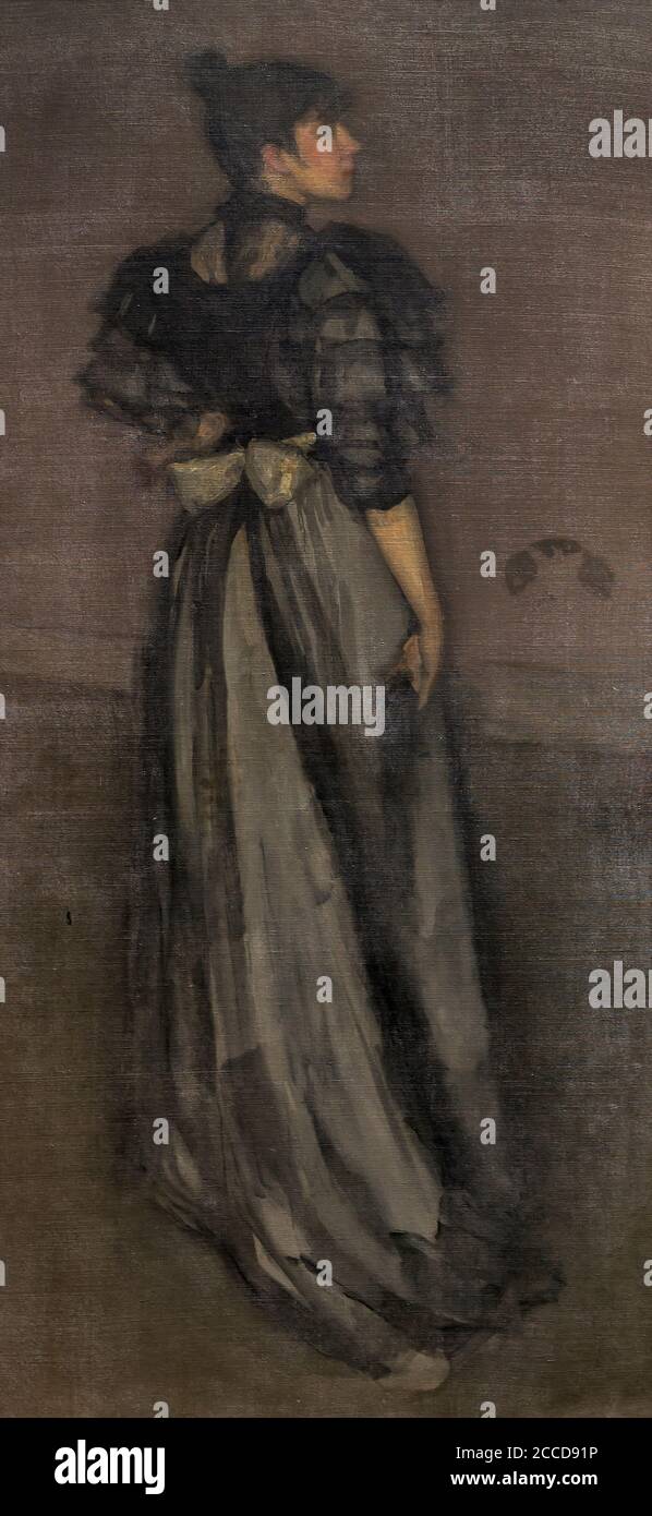 La madre de la perla y plata: La Andaluza, James McNeill Whistler, en 1890, la Galería Nacional de Arte, Washington DC, Estados Unidos, América del Norte Foto de stock