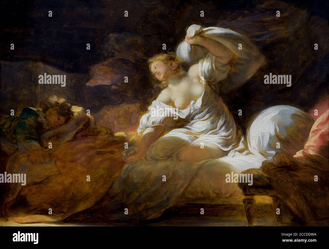 La resistencia inútil, Jean Honore Fragonard, alrededor de 1770, los Museos de Bellas Artes de San Francisco, San Francisco, California, EE.UU., América del Norte Foto de stock
