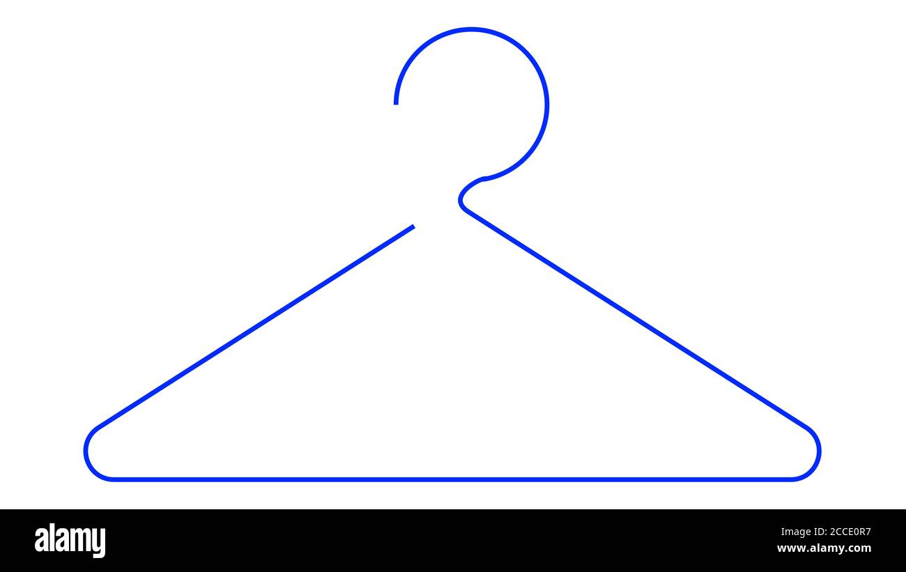 Percha de ropa azul. Vector de icono de colgado aislado sobre fondo blanco.  Vector EPS10 Fotografía de stock - Alamy