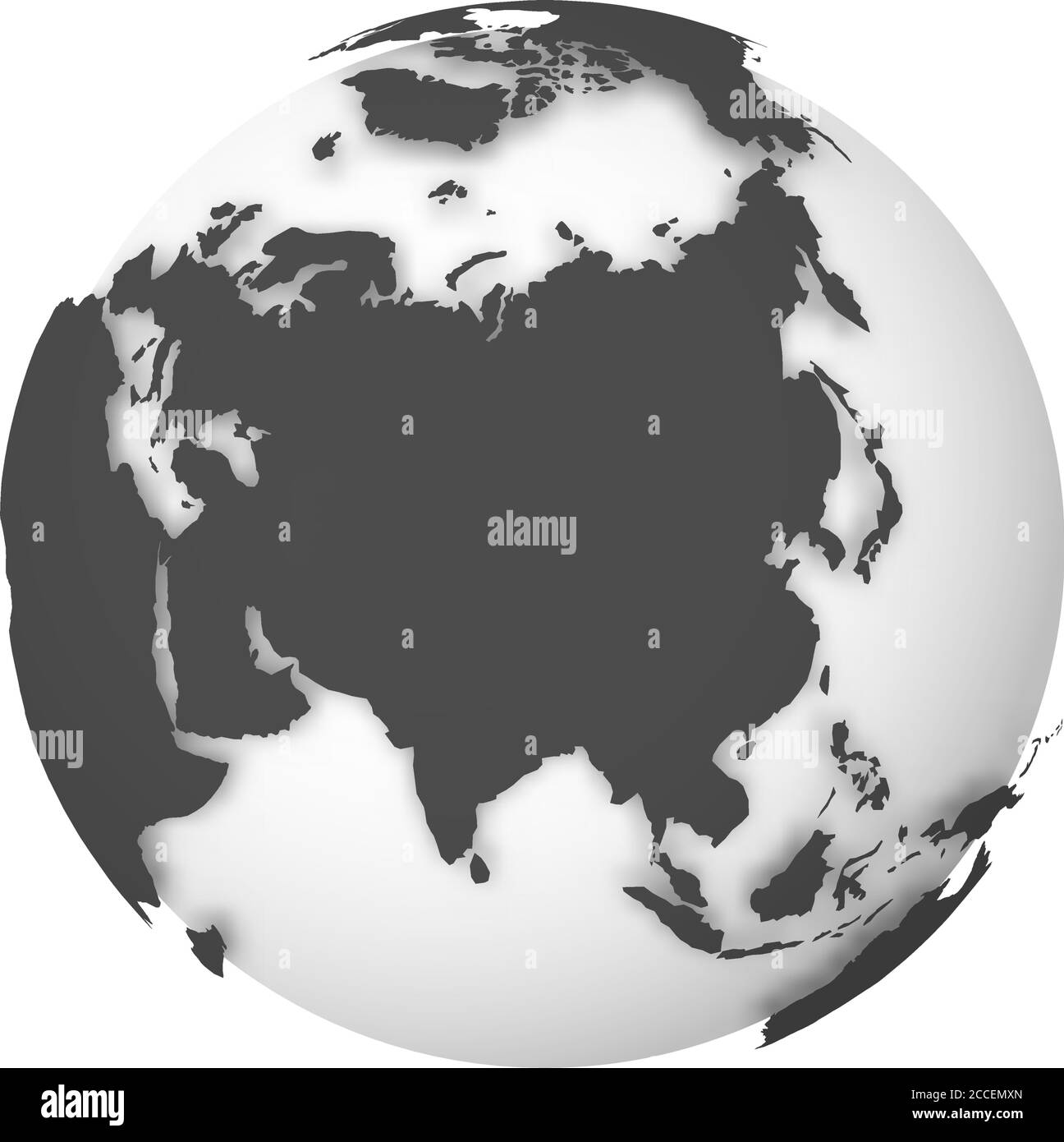 Rússia Globo Hemisfério Terra Centrado Localização Federação Russa Rússia  Mapa imagem vetorial de antonshahrai© 377163676