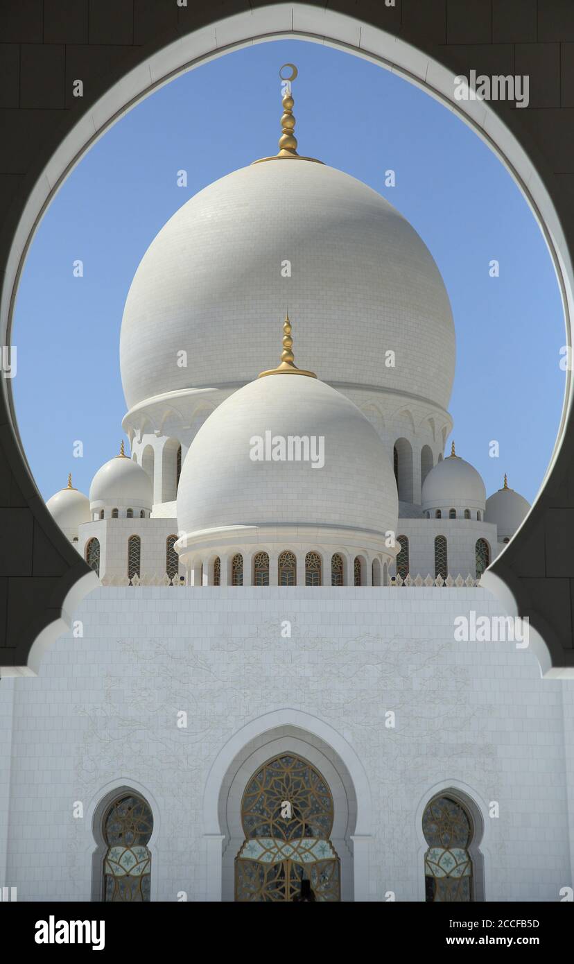 Gran Mezquita Sheikh Zayed / Gran Mezquita Sheikh Zayed en Abu Dhabi, EAU Foto de stock
