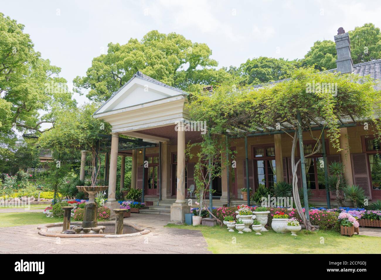 Nagasaki, Japón - la antigua Casa Alt en Glover Garden en Nagasaki, Japón. Es parte del Patrimonio de la Humanidad. Foto de stock