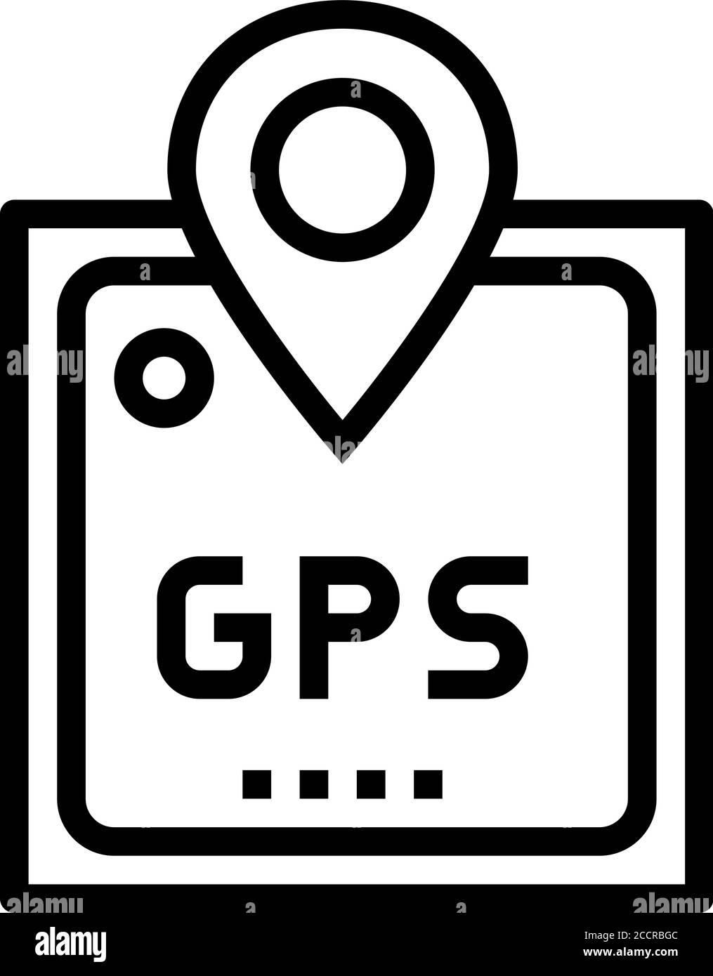 ilustración del vector del icono de la línea del dispositivo gps Imagen