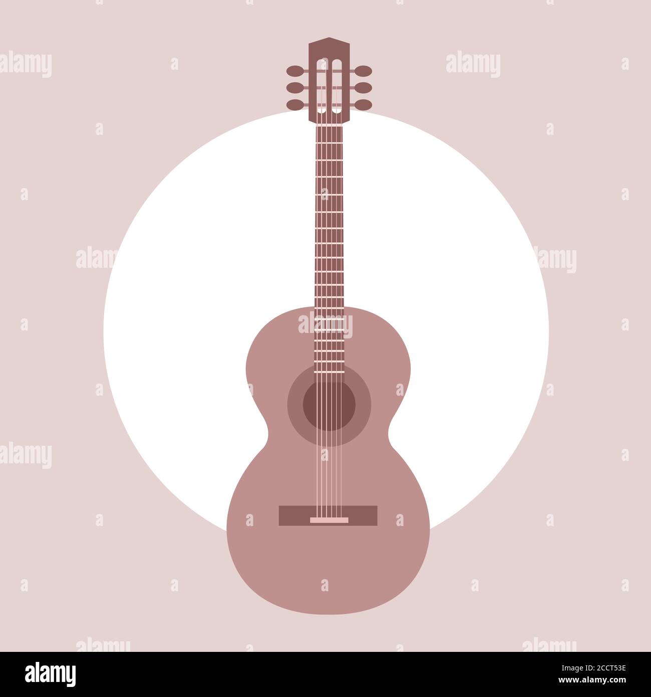 Ilustración vectorial cuadrada con una guitarra clásica Imagen Vector de  stock - Alamy