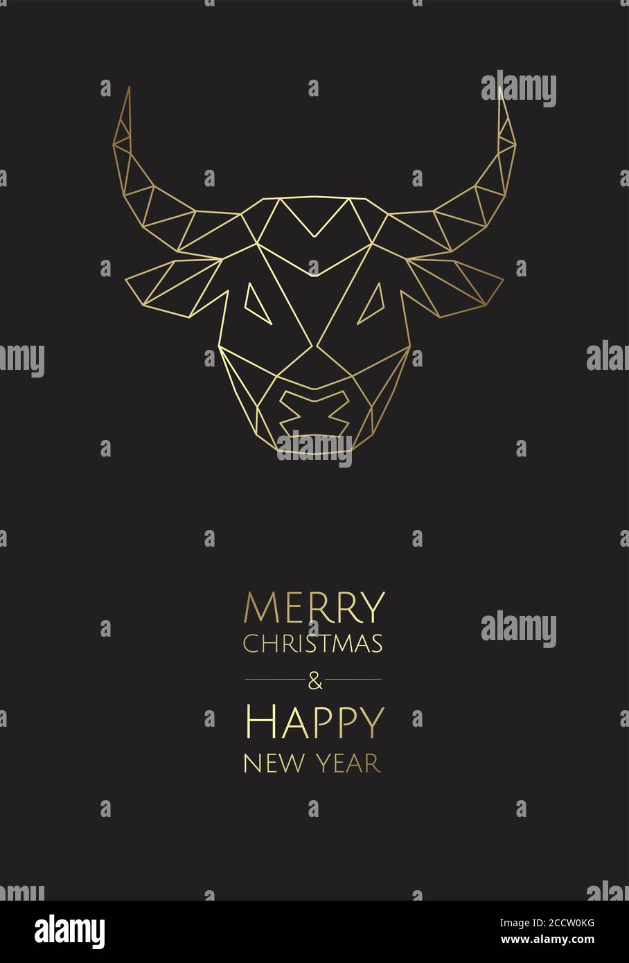 Plantilla póster, tarjeta, invitación para la fiesta con el año 2021  símbolo toro, buey, vaca. Divertido croquis silueta toro. Feliz año nuevo  2021 Imagen Vector de stock - Alamy