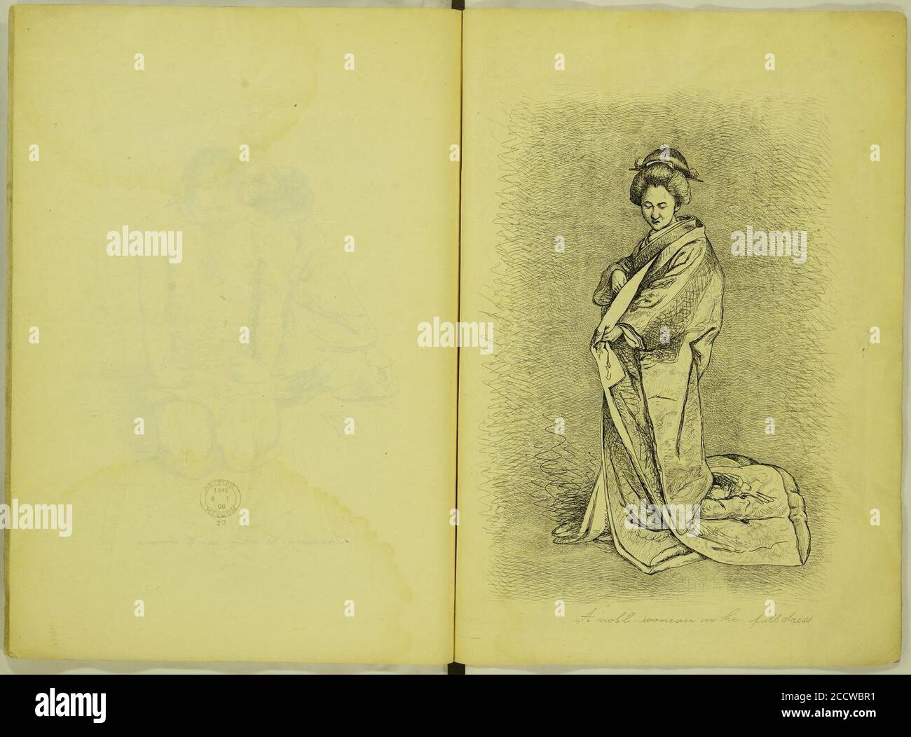 Tipos japoneses ilustrados por la Sra. Yuko Watanabe Tokio 1887 (BM 1942,0601,0.6.1-25 01). Foto de stock