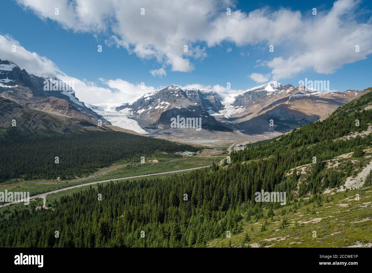 Glaciar Athabasca en el Parque Nacional Jasper, Alberta, Canadá. Foto de stock