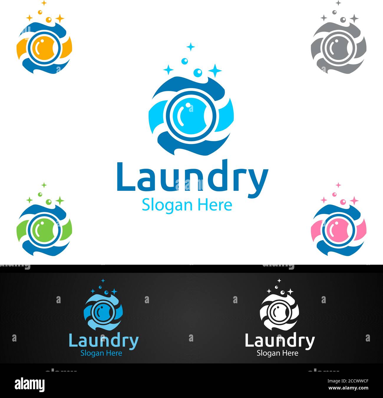 Productos de lavado en seco Logo con ropa, agua y lavado concepto Diseño  Imagen Vector de stock - Alamy