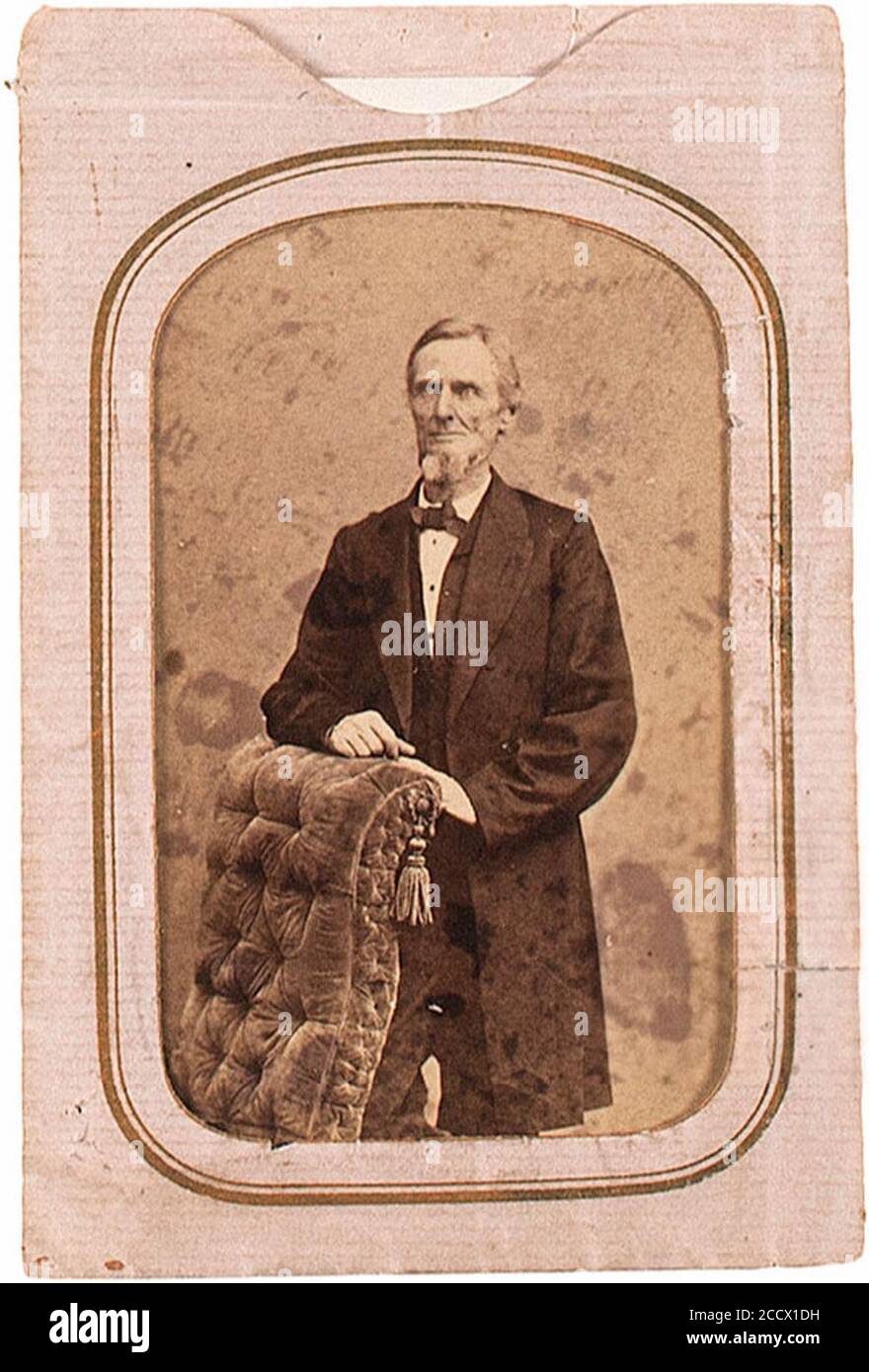 Jefferson Davis CDV por Anderson & Co, 1867. Foto de stock