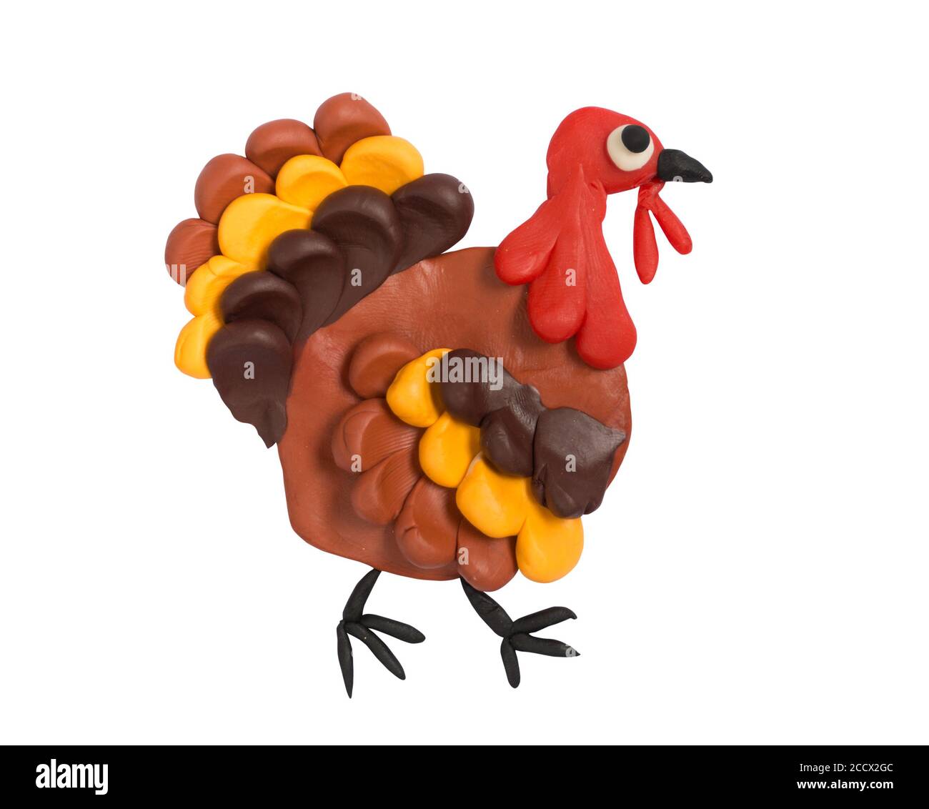 Dibujos animados divertidos Acción de Gracias turquía. Plastilina niños de  arte Fotografía de stock - Alamy