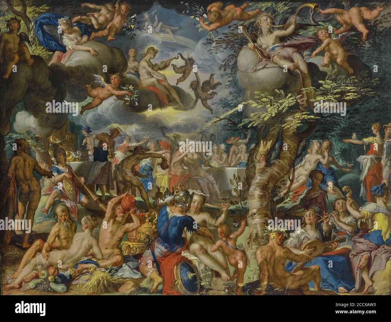 Joachim Wtewael - Banquete de los Dioses 008N10007 7NLLY. Foto de stock