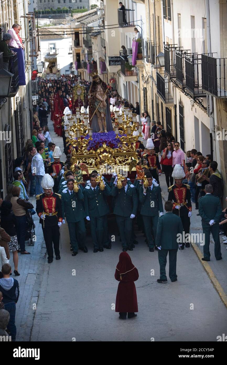 Gran incensario, Semana Santa en Baeza, provincia de Jaén, España Stock  Photo