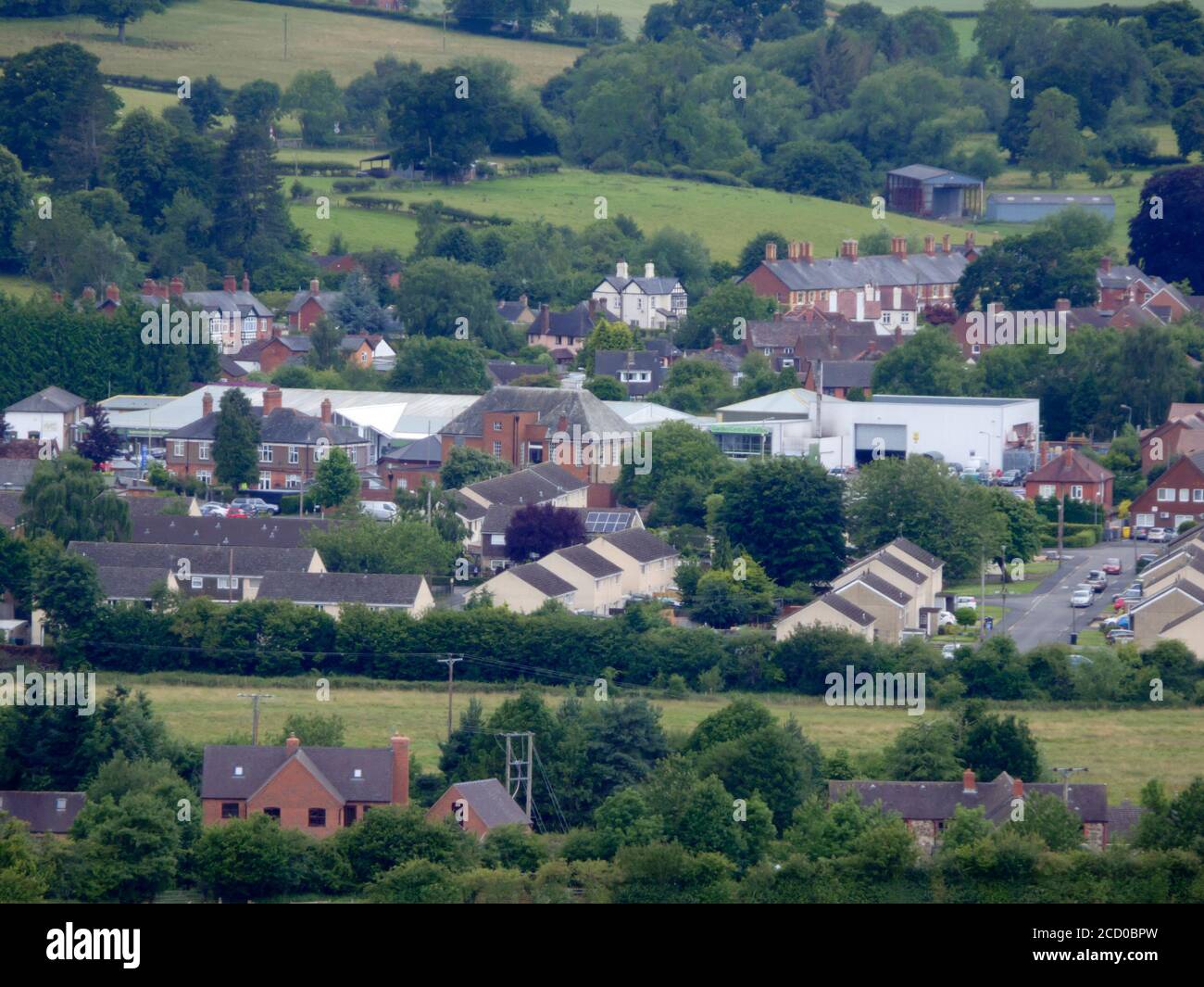 Ciudad de Craven Arms, Shropshire, Inglaterra, Reino Unido en julio Foto de stock