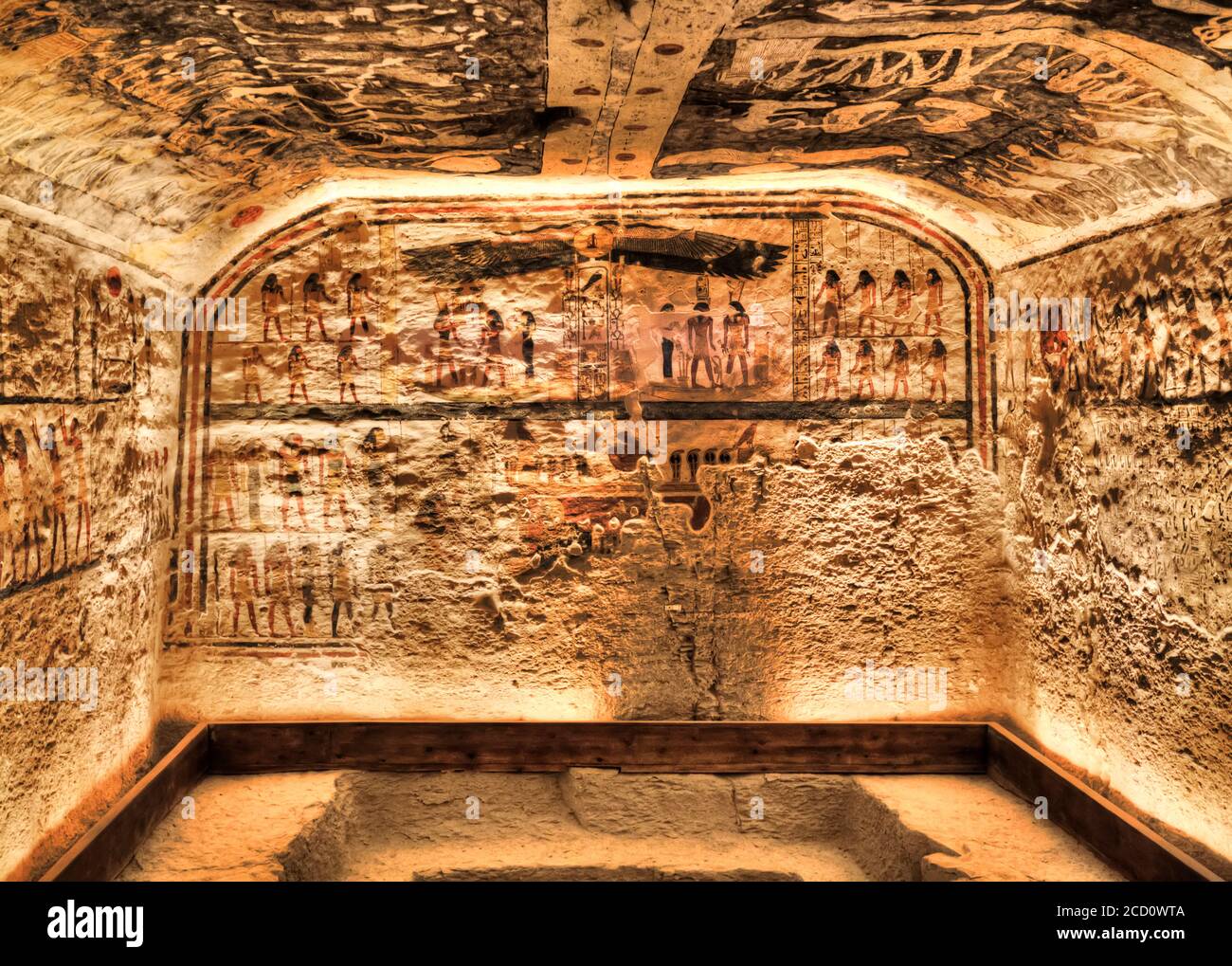 Frescos, Cámara de entierro, Tumba de Ramsés IX, KV6, Valle de los Reyes,  Patrimonio de la Humanidad de la UNESCO; Luxor, Egipto Fotografía de stock  - Alamy