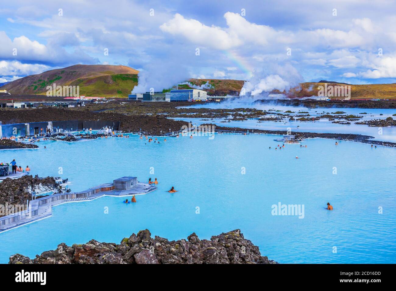 Reikiavik, Islandia. El balneario geotérmico Blue Lagoon. Foto de stock