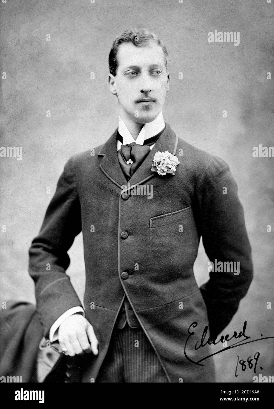 Príncipe Alberto Víctor, duque de Clarence y Avondale (1864-1892), retrato de J Thompson, 1889. El duque fue una vez reputado como Jack el Destripador, pero esta teoría ha sido en gran medida descartada. Foto de stock