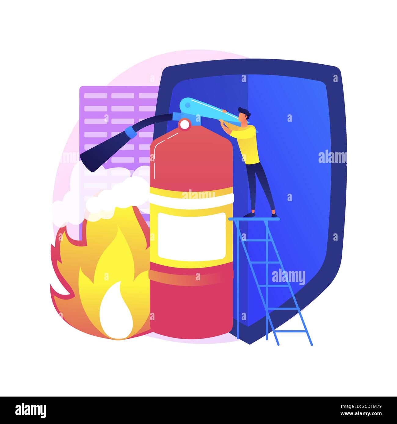 Protección contra incendios concepto abstracto ilustración vectorial