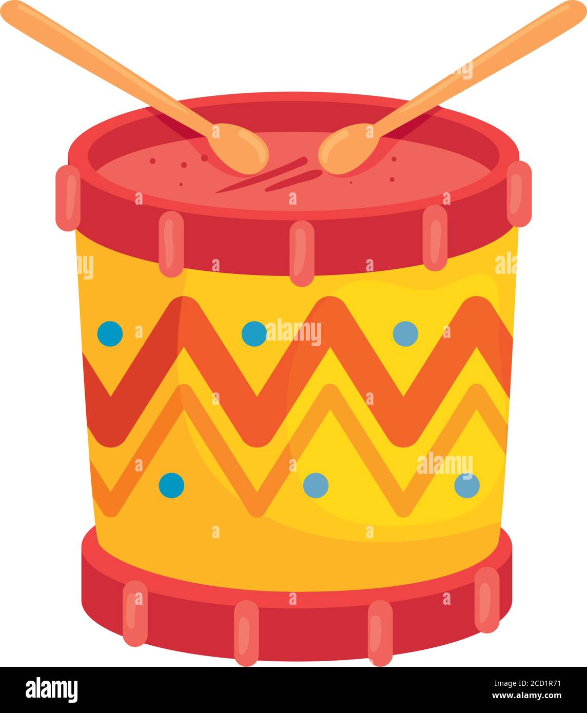 ammoon® Colorido Niños Tambor de Niño Juguete Musical Instrumento de Percusión con Palillos de Tambor Correa 