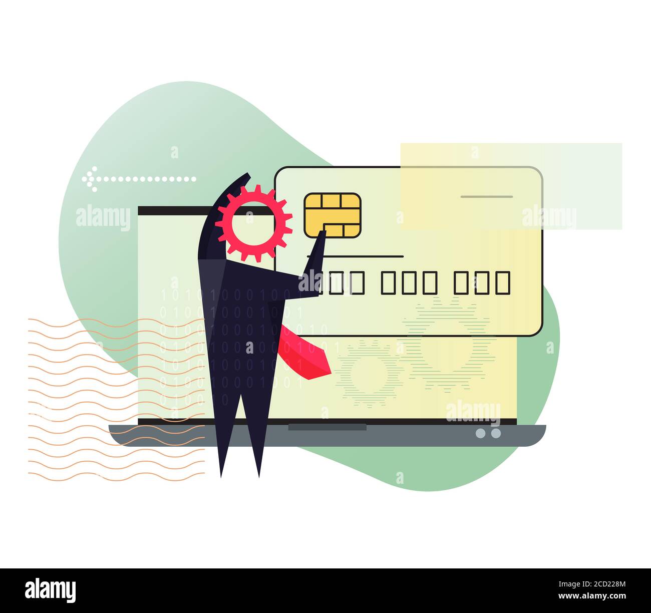 White Collar Crime - Información de la tarjeta de crédito robo - icono Como archivo EPS 10 Ilustración del Vector
